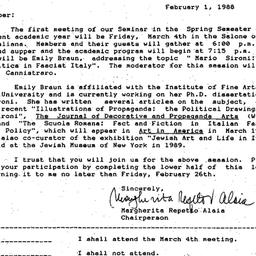 Announcements, 1988-02-01. ...