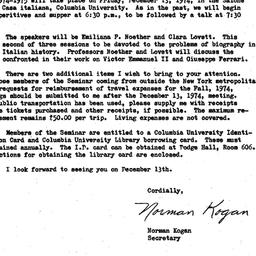 Announcements, 1974-12-02. ...