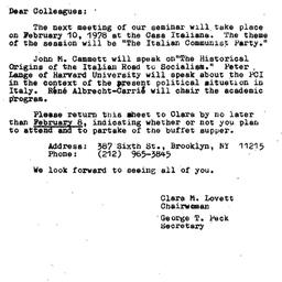 Announcements, 1978-01-25. ...