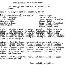 Minutes, 1978-02-10. Studie...