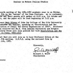 Announcements, 1985-03-08. ...
