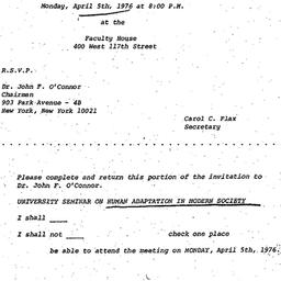 Announcements, 1976-04-05. ...