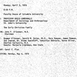 Minutes, 1976-04-05. Human ...