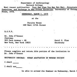 Announcements, 1979-03-07. ...