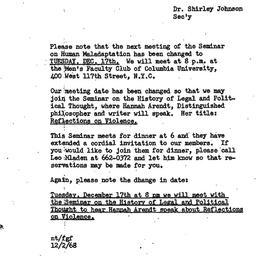Announcements, 1968-12-02. ...