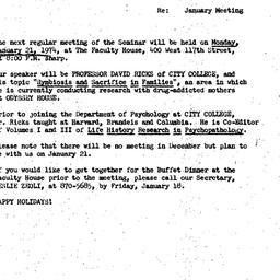 Announcements, 1974-01-21. ...