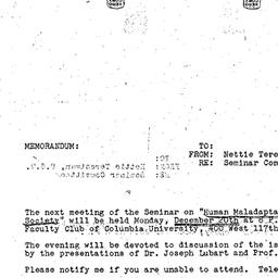 Announcements, 1965-12-15. ...