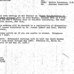 Announcements, 1966-01-05. ...
