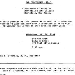 Announcements, 1984-05-30. ...