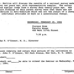 Announcements, 1984-02-29. ...