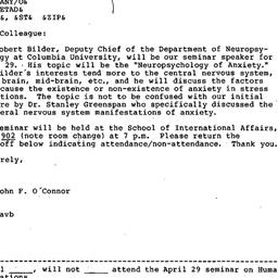 Announcements, 1987-04-08. ...