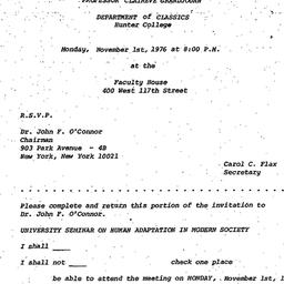 Announcements, 1976-11-01. ...