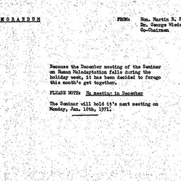 Announcements, 1971-01-18. ...