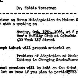 Announcements, 1966-10-17. ...