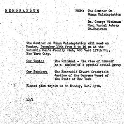Announcements, 1971-12-01. ...
