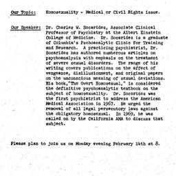 Announcements, 1972-02-14. ...