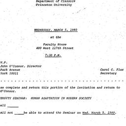 Announcements, 1980-03-05. ...