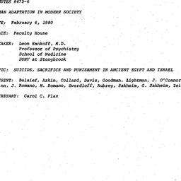 Minutes, 1980-02-06. Human ...