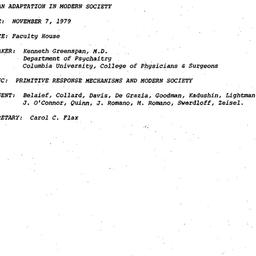 Minutes, 1979-11-07. Human ...