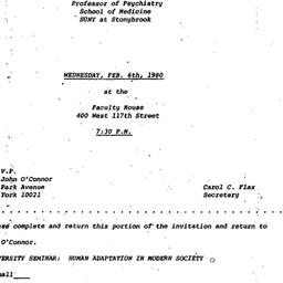 Announcements, 1980-02-06. ...