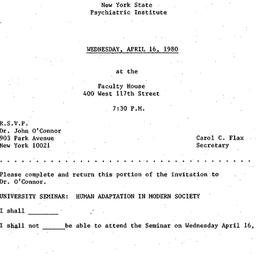 Announcements, 1980-04-16. ...