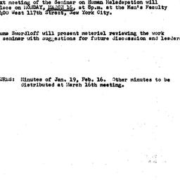 Announcements, 1970-03-16. ...