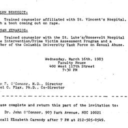 Announcements, 1983-03-16. ...