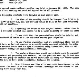 Minutes, 1986-01-22. Human ...