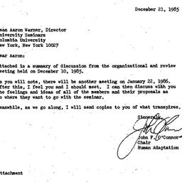 Correspondence, 1985-12-21....