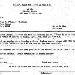 Announcements, 1978-03-06. ...