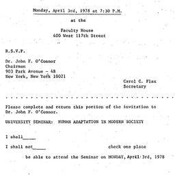 Announcements, 1978-04-03. ...
