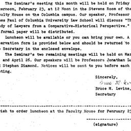 Announcements, 1979-02-09. ...