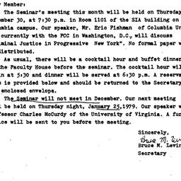 Announcements, 1978-11-16. ...