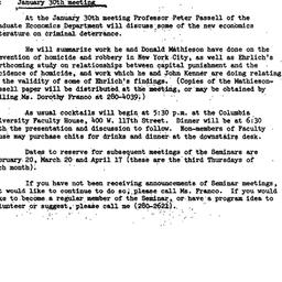 Announcements, 1974-01-22. ...
