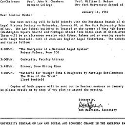 Announcements, 1981-01-11. ...