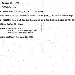 Minutes, 1972-01-20. Law an...