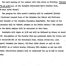 Announcements, 1972-02-08. ...