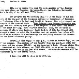 Announcements, 1971-11-11. ...