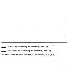Announcements, 1973-02-15. ...