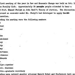 Minutes, 1972-10-19. Law an...