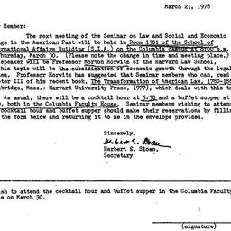 Announcements, 1978-03-21. ...