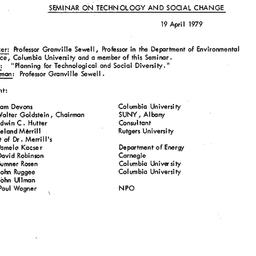 Minutes, 1979-04-19. Techno...