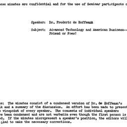 Minutes, 1964-05-14. Techno...