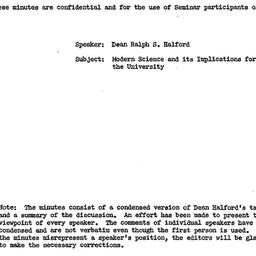 Minutes, 1964-04-09. Techno...