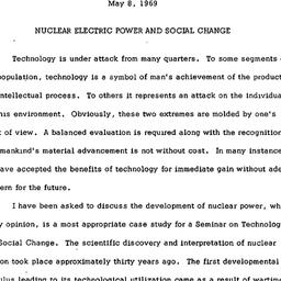 Speaker's paper, 1969-0...