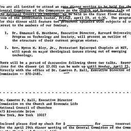 Announcements, 1966-04-29. ...