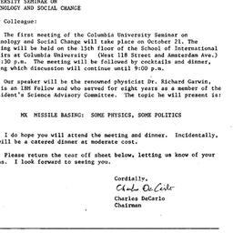 Announcements, 1981-09-28. ...