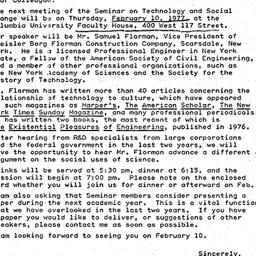 Announcements, 1977-01-28. ...