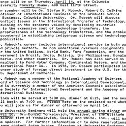 Announcements, 1977-03-29. ...