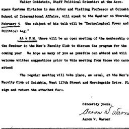 Announcements, 1967-02-09. ...